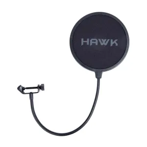 Hawk Proaudio PS01 Pop Filter for Vocal Recording/ Streaming, 6.25 Inch (Black)