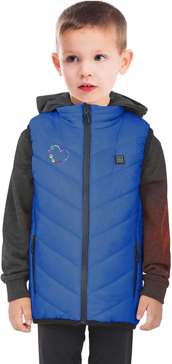 Heated Vest for Kids, Electric USB Heating Down Jacket 2024 Upgrade Heated Waistcoat Heated Gilet for Hiking Skiing