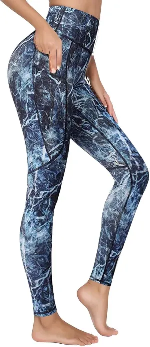 High Waisted Leggings for Women Butt Lifting Seamless Leopard Printed Yoga Trousers Stretch Tummy Control Workout Pants