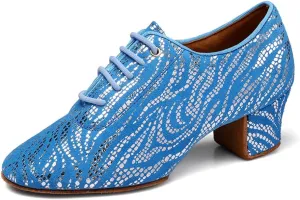 HIPPOSEUS Women's Latin Dance Shoes Closed Toe Ballroom Modern Salsa Dance Practice Shoes Split Sole