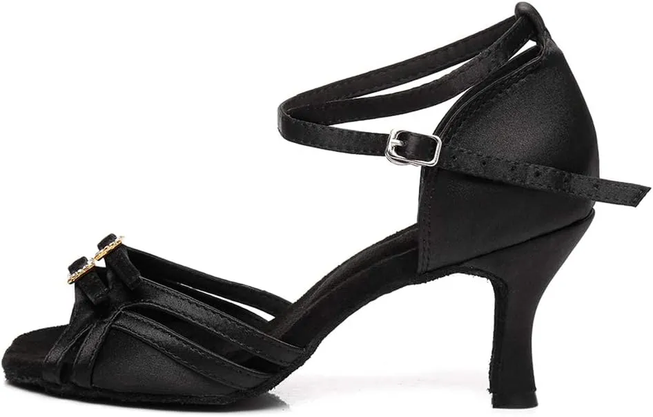 HROYL Latin Dance Shoes Women Waltz Shoes for Girls Salsa Ballroom Dance Shoes Wedding Dance Shoes for Women,Model YCD8