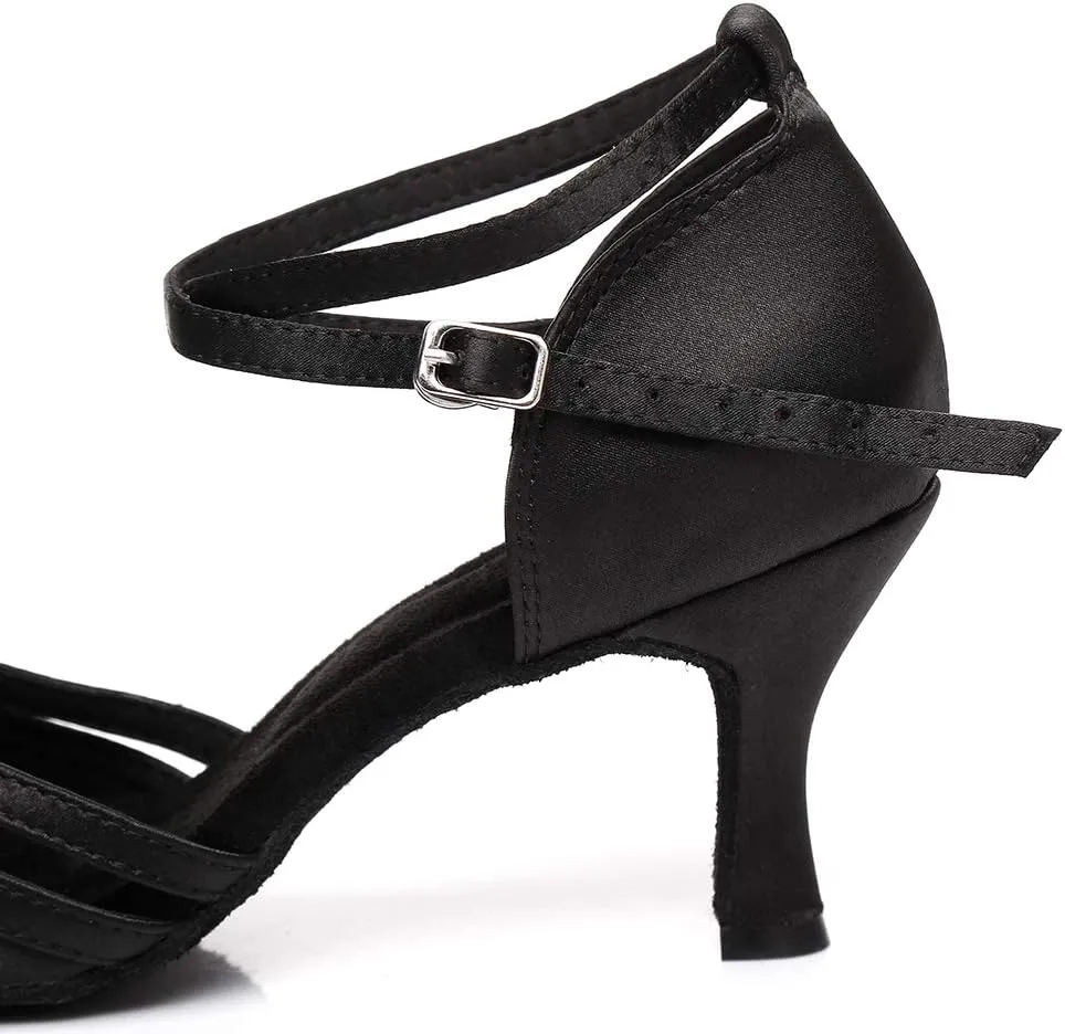HROYL Latin Dance Shoes Women Waltz Shoes for Girls Salsa Ballroom Dance Shoes Wedding Dance Shoes for Women,Model YCD8