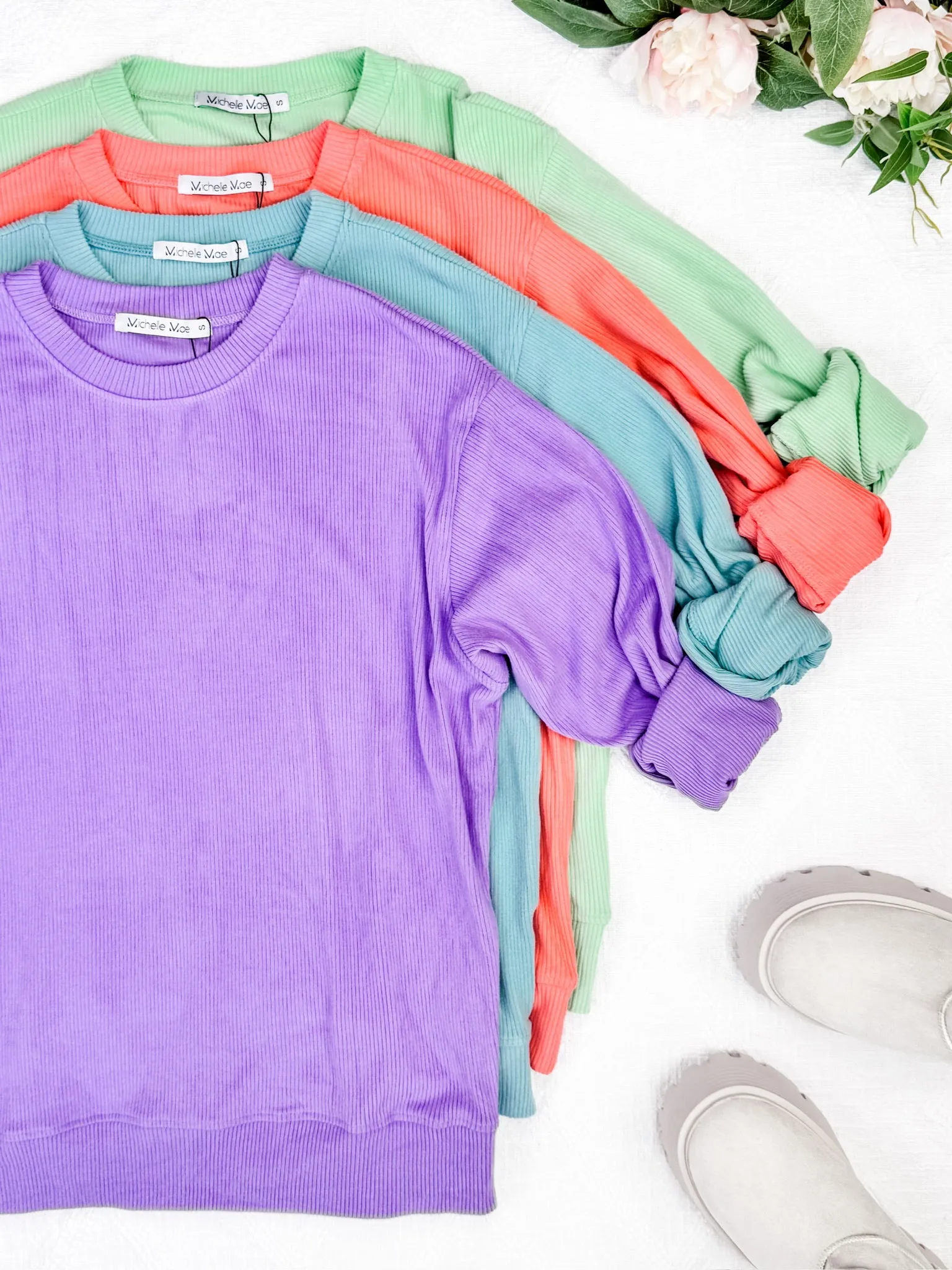 IN STOCK Corrine Ribbed Pullover Top - Lime FINAL SALE