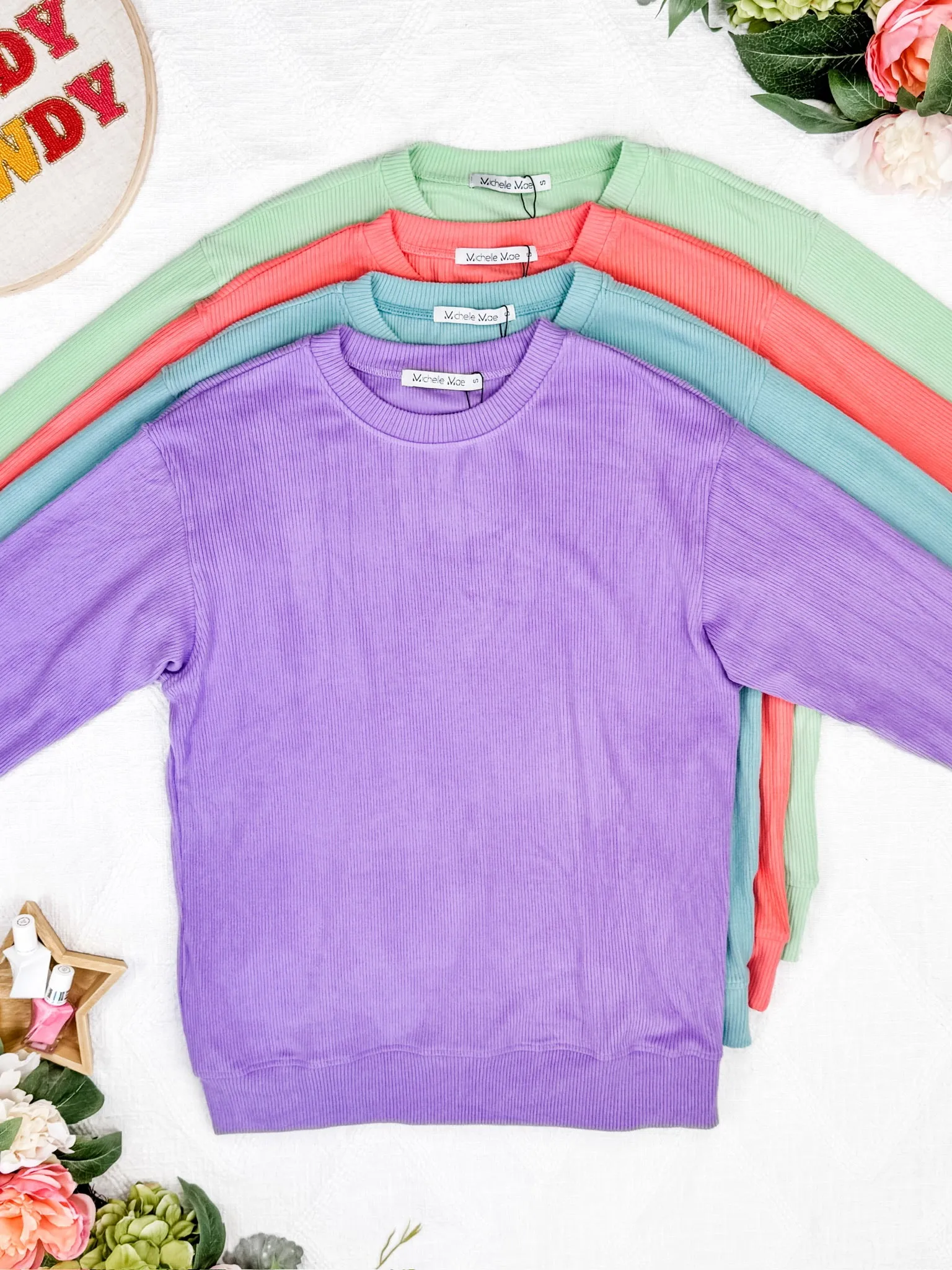 IN STOCK Corrine Ribbed Pullover Top - Lime FINAL SALE