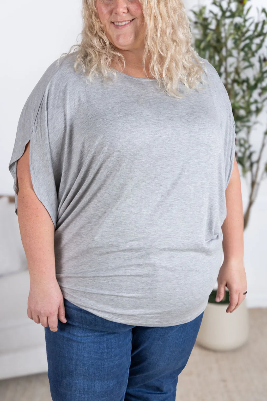 IN STOCK Darcy Dolman Top - Light Grey FINAL SALE