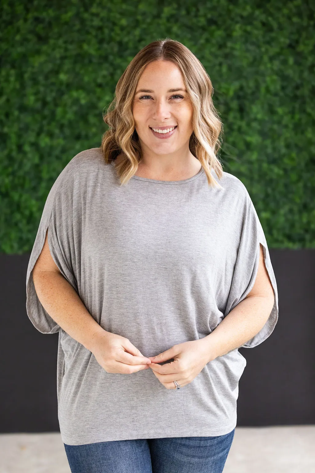 IN STOCK Darcy Dolman Top - Light Grey FINAL SALE