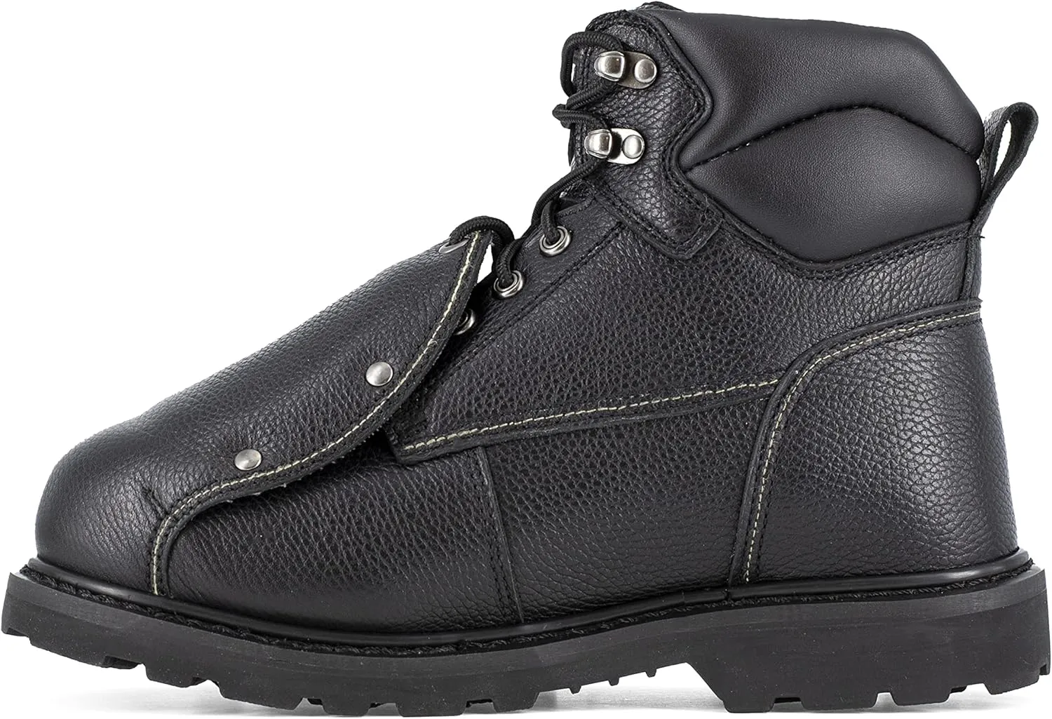 Iron Age Mens Groundbreaker 6 Inch Electrical Steel Toe External Met Guard Work Safety Shoes Casual - Black