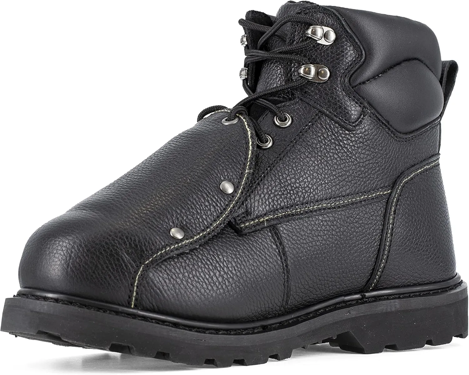 Iron Age Mens Groundbreaker 6 Inch Electrical Steel Toe External Met Guard Work Safety Shoes Casual - Black