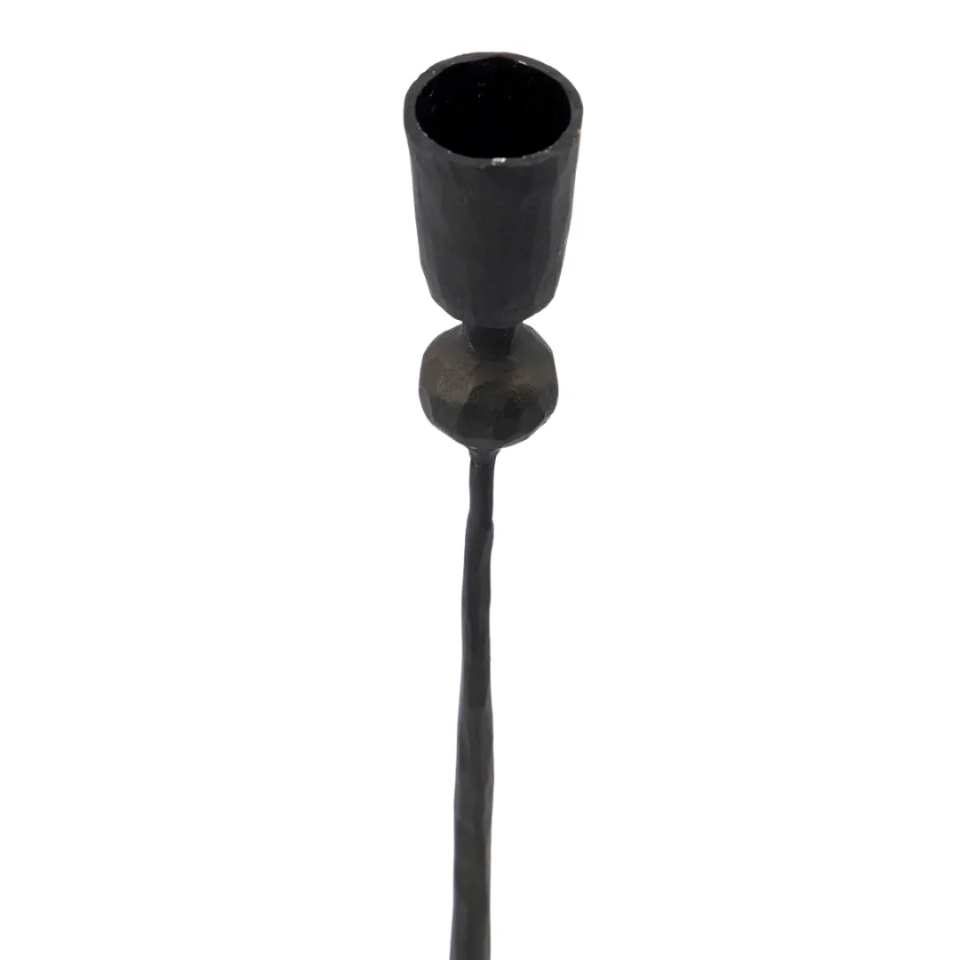 Iron Candle Stand | Black 6x29cm