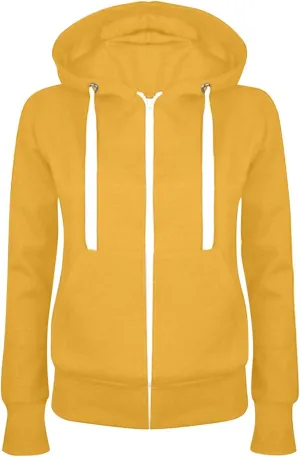 JiXiang Hoodies for Women Trendy Lightweight Full Zip Up Oversized Sweatshirts Long Sleeve Casual Zip Up Jackets with Pockets