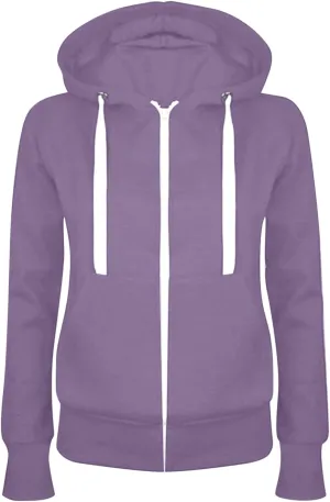 JiXiang Hoodies for Women Trendy Lightweight Full Zip Up Oversized Sweatshirts Long Sleeve Casual Zip Up Jackets with Pockets