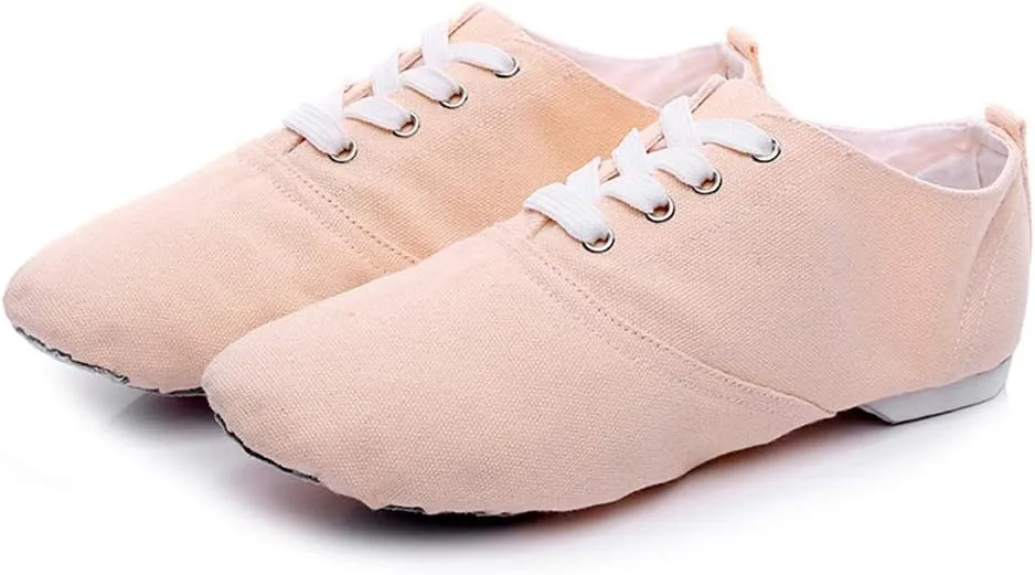JUODVMP Women's Breathable Canvas Jazz Dance Shoes Lady Latin Yoga Ballroom Dance Shoes,Model TJDBFBJS