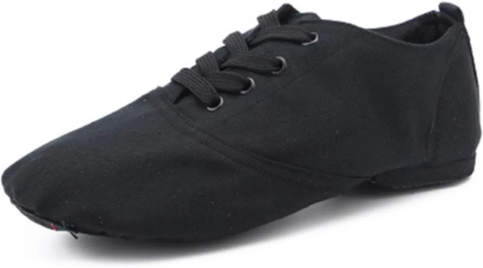JUODVMP Women's Breathable Canvas Jazz Dance Shoes Lady Latin Yoga Ballroom Dance Shoes,Model TJDBFBJS