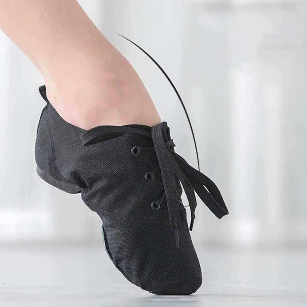 JUODVMP Women's Breathable Canvas Jazz Dance Shoes Lady Latin Yoga Ballroom Dance Shoes,Model TJDBFBJS