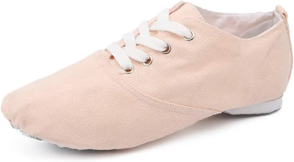 JUODVMP Women's Breathable Canvas Jazz Dance Shoes Lady Latin Yoga Ballroom Dance Shoes,Model TJDBFBJS