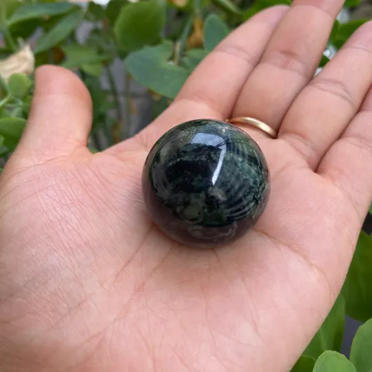 Kambaba Jasper Small Sphere, Crystal Balls, Round Gemstones, Crocodile Jasper, Healing Stones, Stone for Courage, Reiki , Heart Chakra Stone