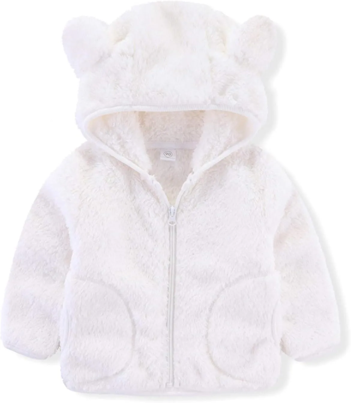 Kids Boys Flannel Bear Ear Hoodie Coats Sweatshirt Girls Winter Fleece Zipper Hooded Coat&jacket Girls Cute Coats