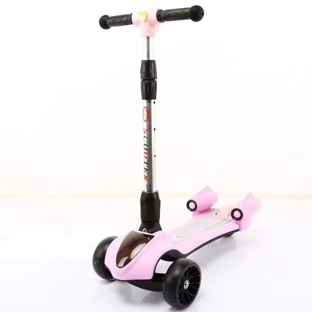 Kids Kick Three Wheel Scooter with Spray Flame Music and Light