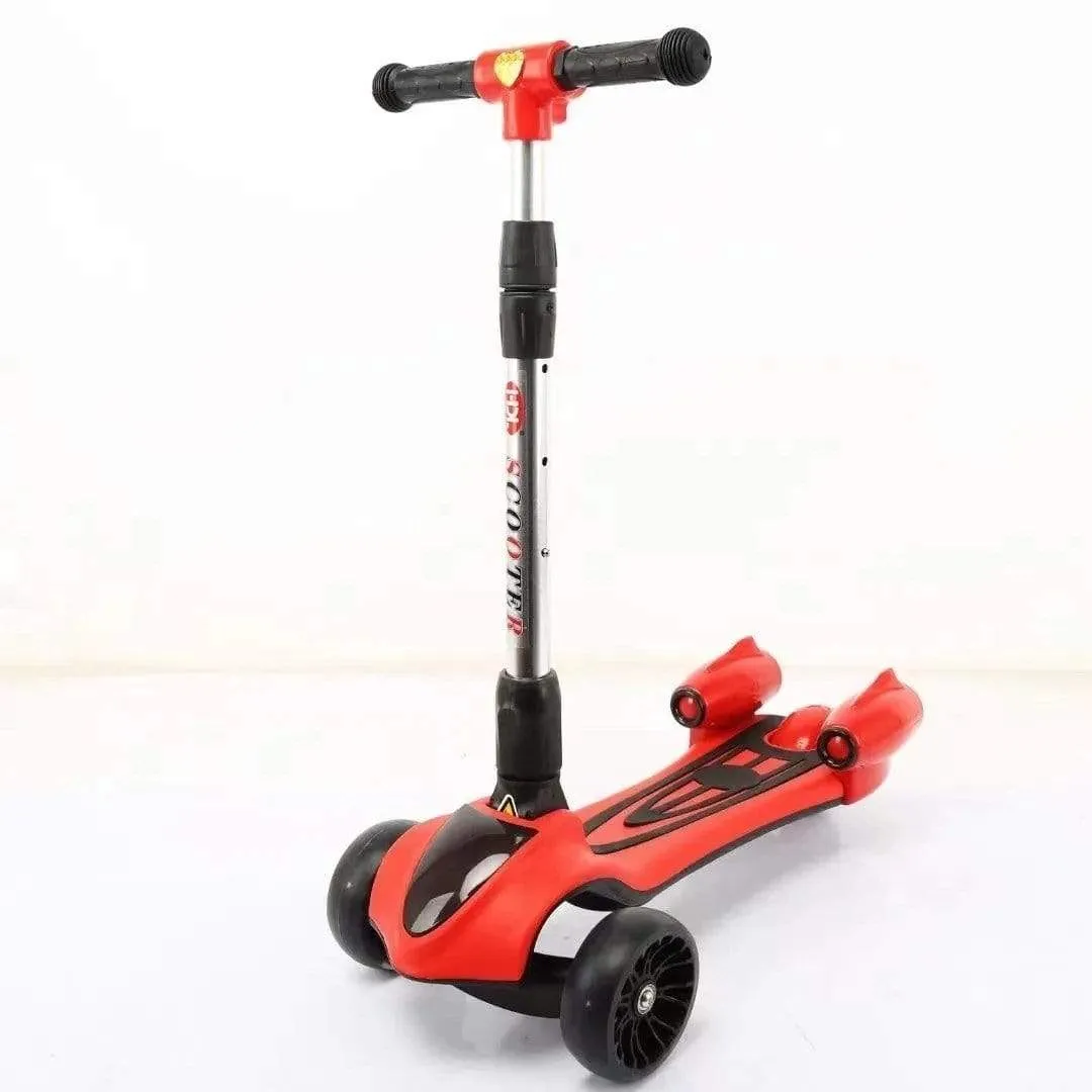 Kids Kick Three Wheel Scooter with Spray Flame Music and Light