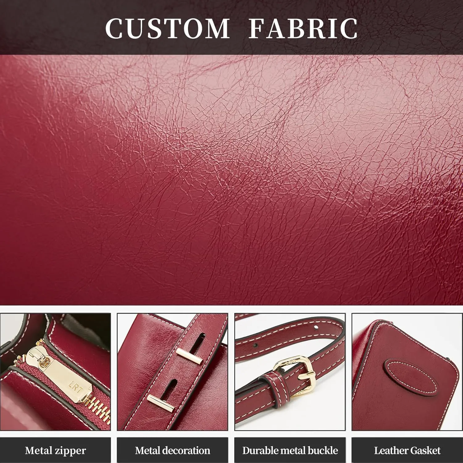 LAORENTOU Cow Leather Designer Handbags for Women, Medium Satchel Purse,Top Handle Bags with Removable Shoulder Strap