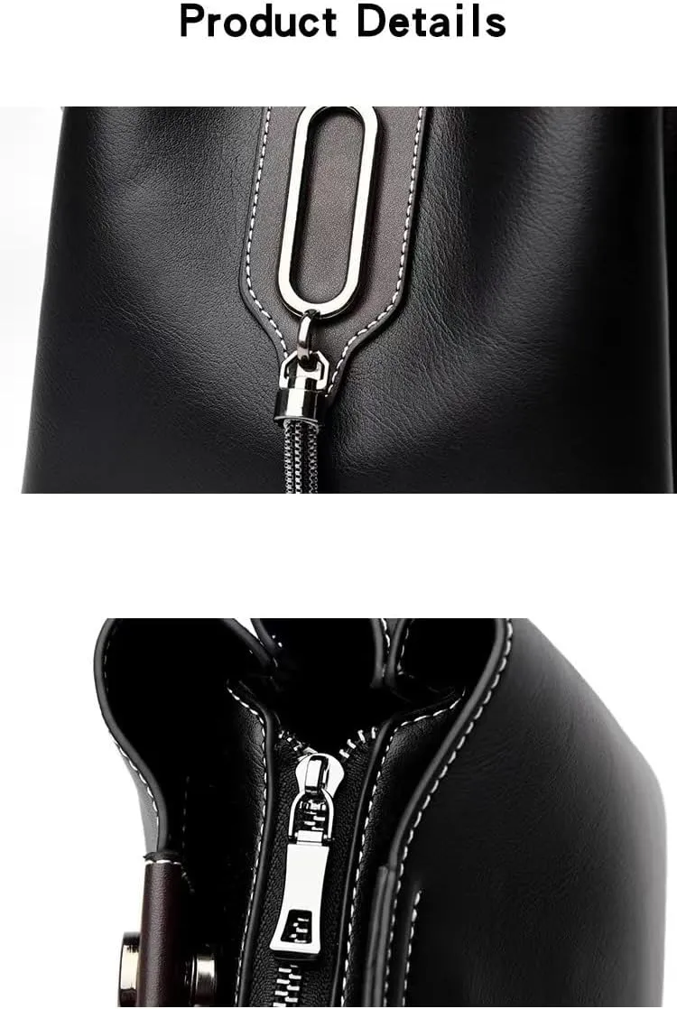 Large Women Handbag Fashion Bucket Ladies Crossbody Bag Satchel Tote Top Handle Bags PU Leather Waterproof Shoulder Bag