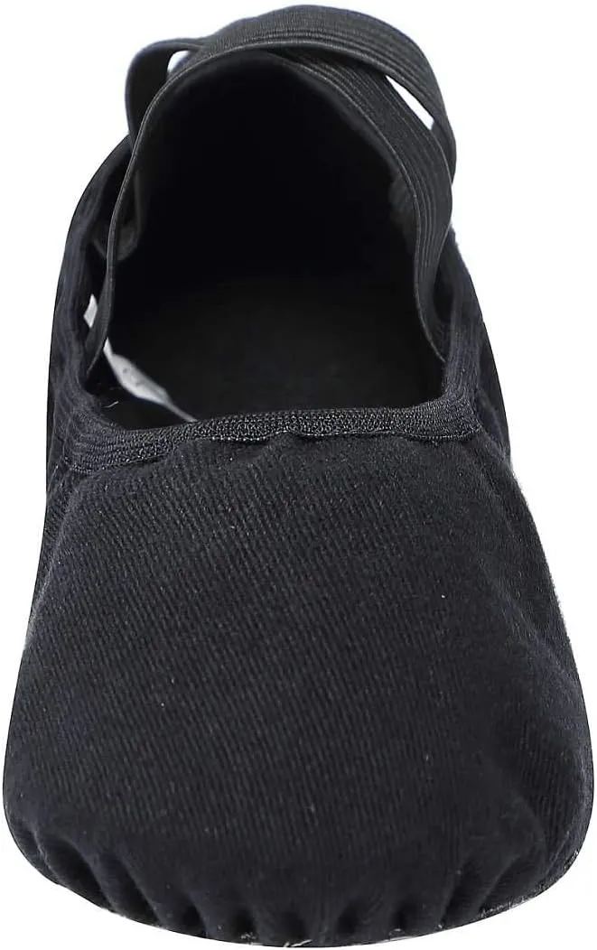 Linodes Dance Shoes for Girls Stretch Canvas Split Sole for Women