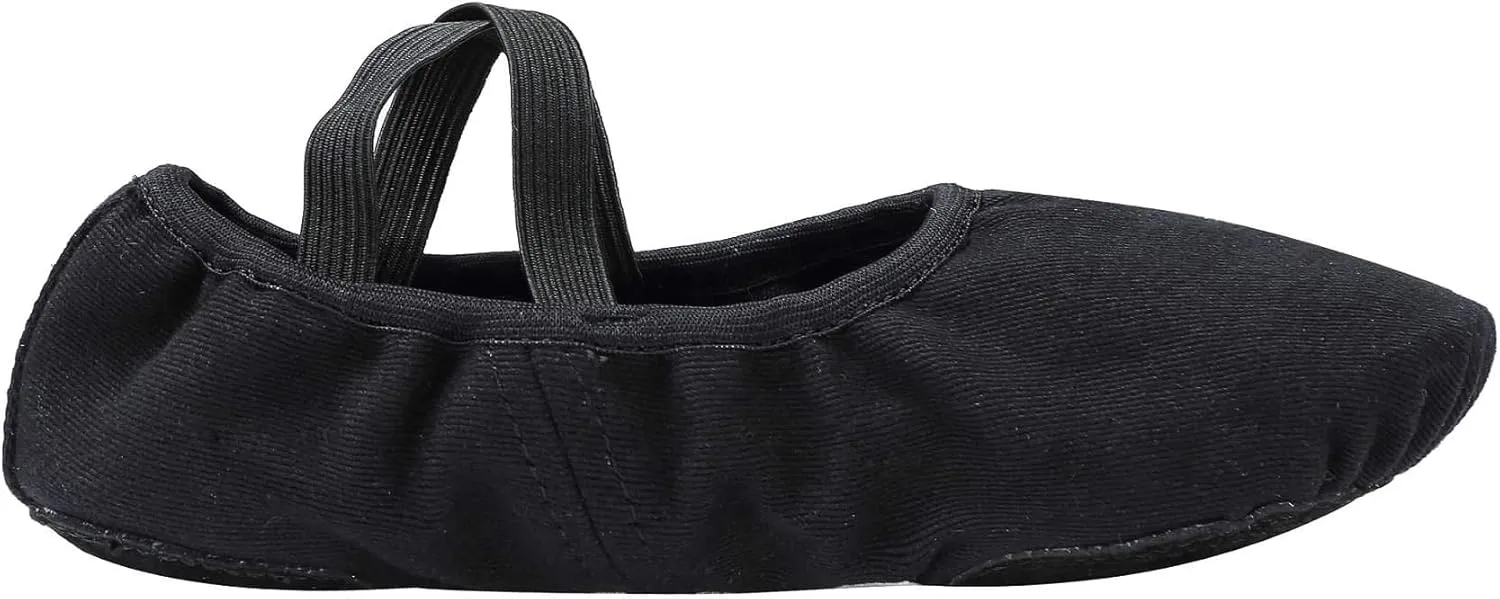 Linodes Dance Shoes for Girls Stretch Canvas Split Sole for Women