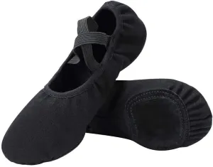 Linodes Dance Shoes for Girls Stretch Canvas Split Sole for Women