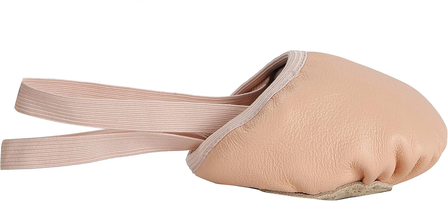 Linodes Leather Pirouette Half Sole Jazz Ballet Dance Shoe Turning Shoes for Women and Girls