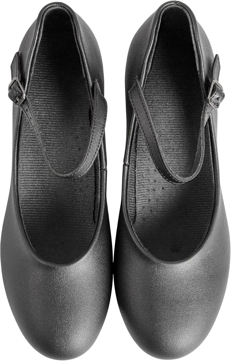 Linodes PU Leather Ankle Strap Character Tap Shoe 1.55'' Dance Shoes for Women