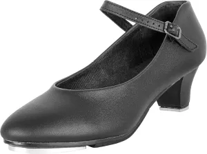 Linodes PU Leather Ankle Strap Character Tap Shoe 1.55'' Dance Shoes for Women