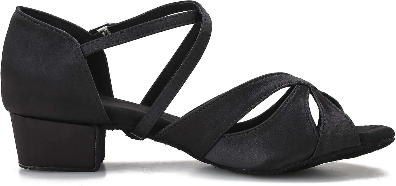 Low Heel Ballroom Dance Shoes Salsa Latin Dancing Shoes for Social Dancer Practice Dancing 1.5 Inch Heel