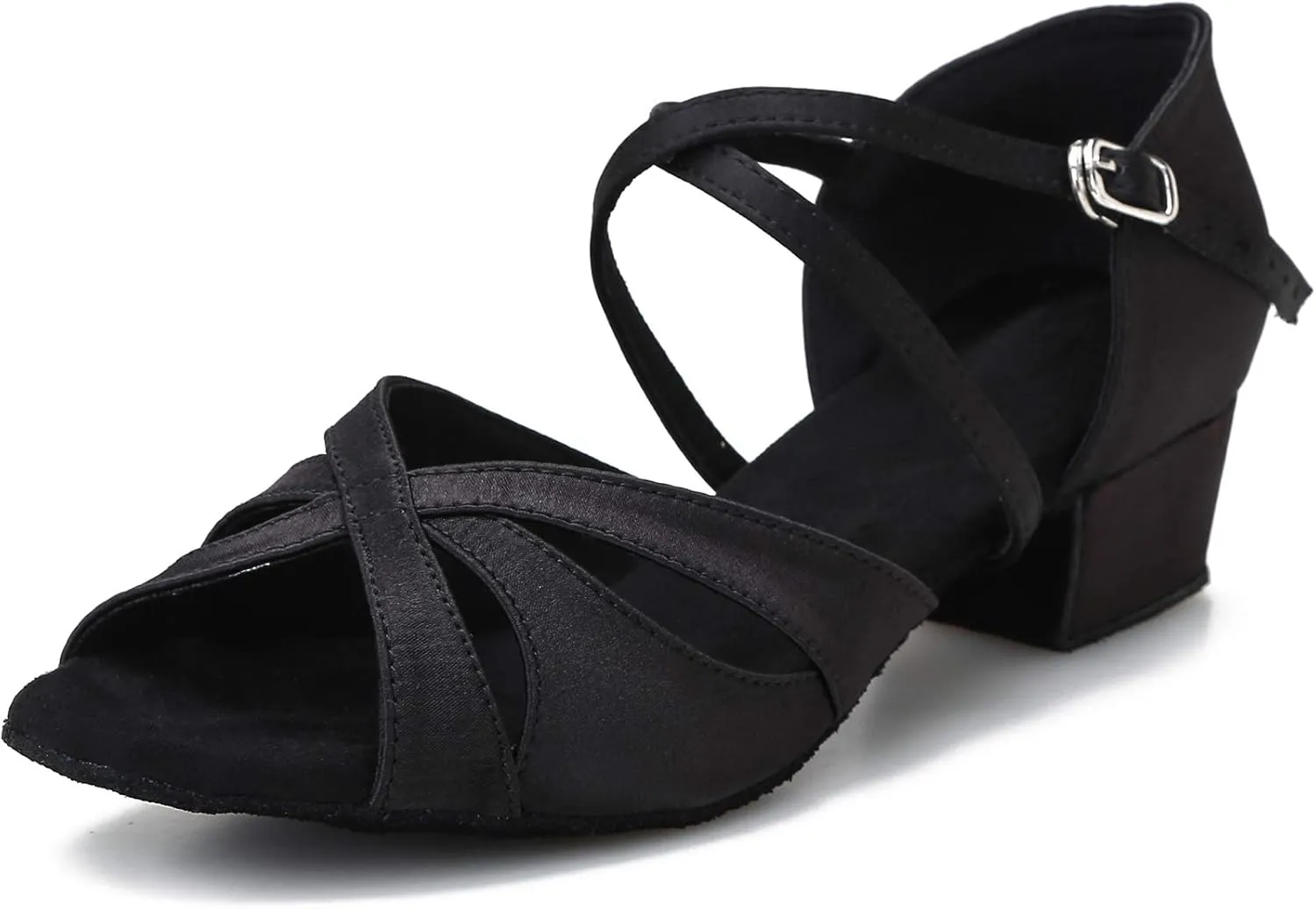 Low Heel Ballroom Dance Shoes Salsa Latin Dancing Shoes for Social Dancer Practice Dancing 1.5 Inch Heel