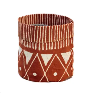 Matika Rust Linear Fabric Storage Pot