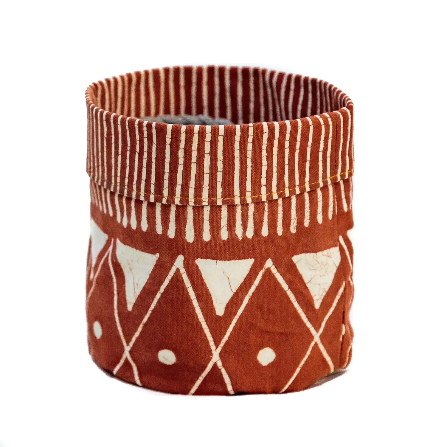 Matika Rust Linear Fabric Storage Pot