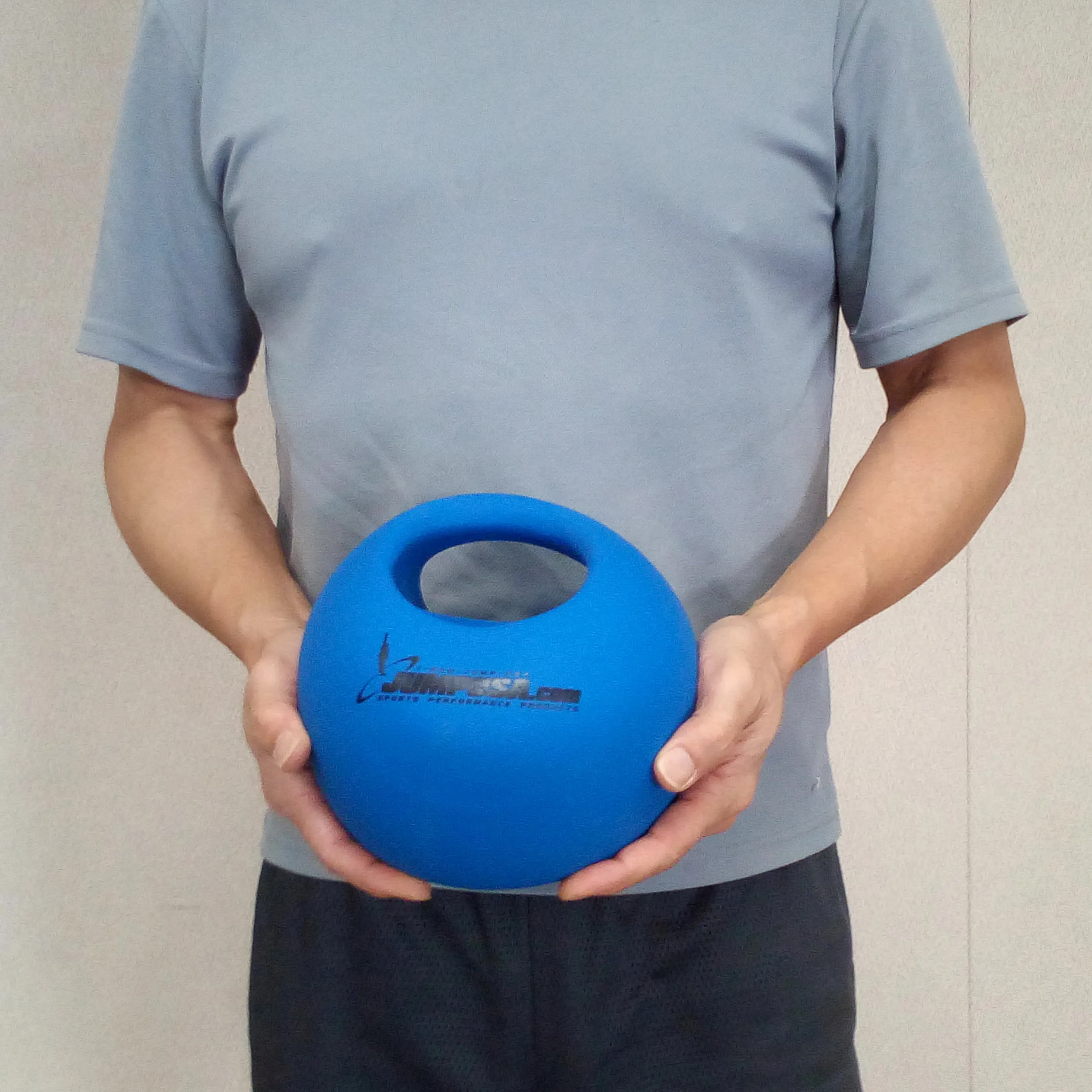 Med Bell Medicine Ball with Handle Single Grip 10 lb