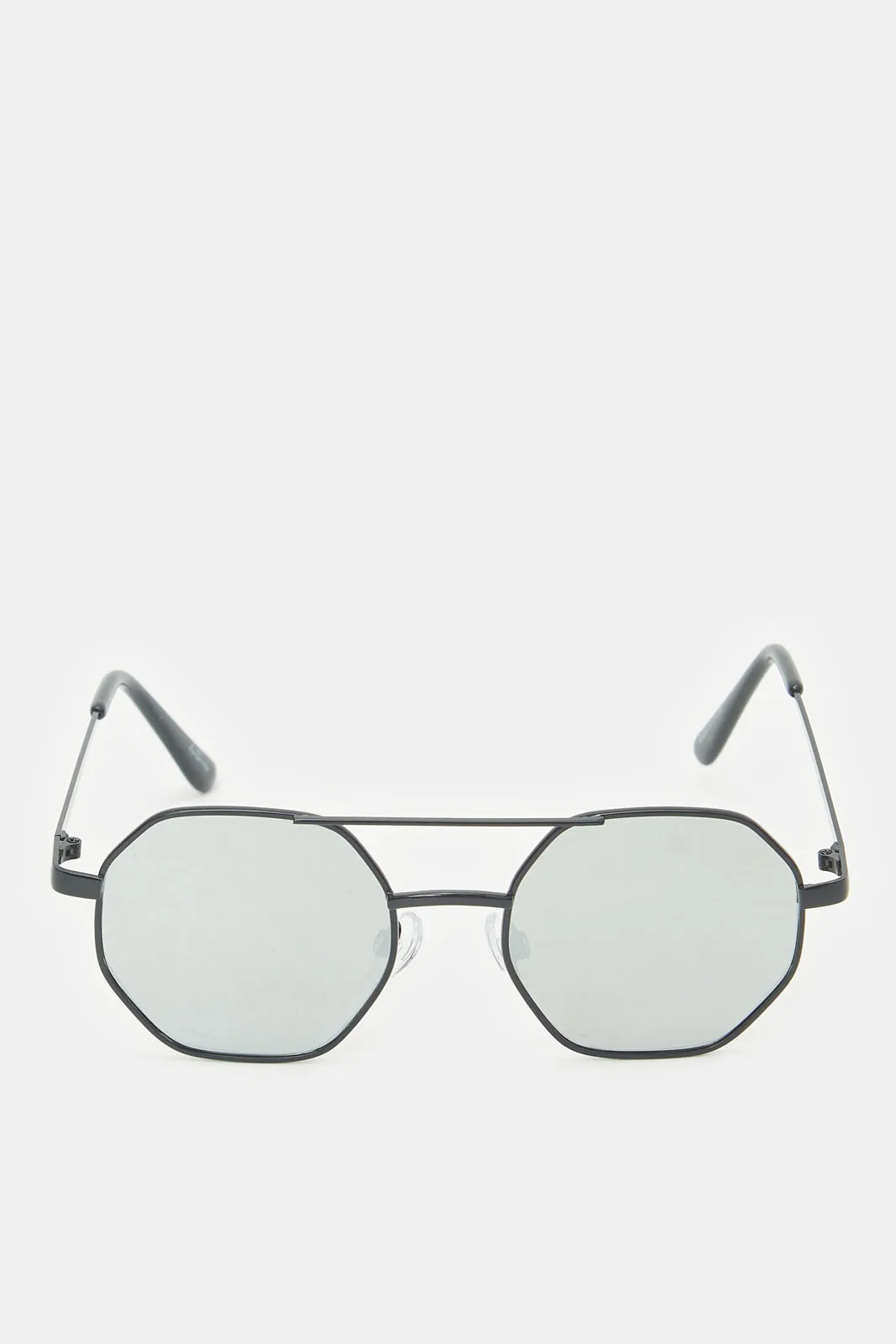 Men Grey Hexagonal Sunglasses
