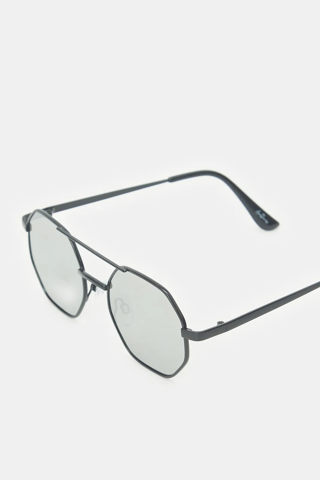 Men Grey Hexagonal Sunglasses
