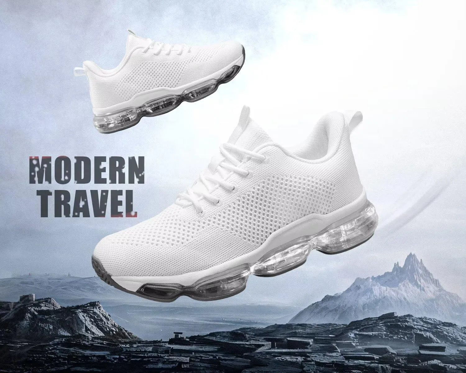 Men's Air Cushion Running Shoes Breathable Tennis Fashion Sneakers Non Slip Workout Casual Sport Gym Training Soft Sole Walking Shoes