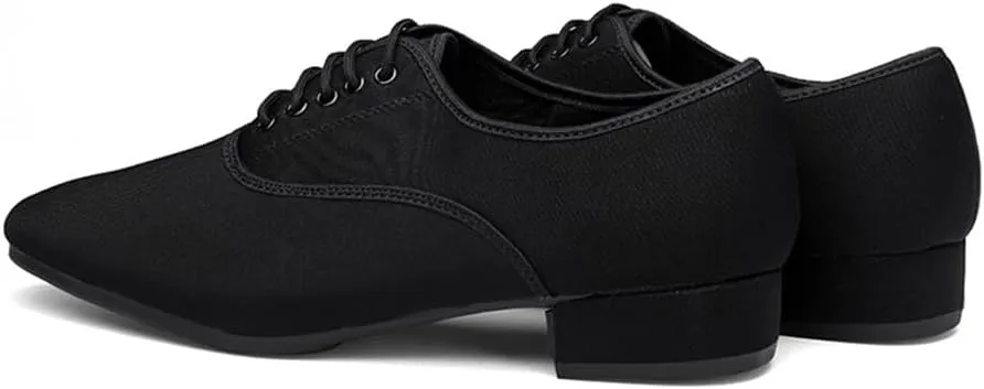 Men's Ballroom Dance Shoes, Professional Lace-Up Dancing Shoes 1Inchs Heel Latin Salsa Tango Shoes