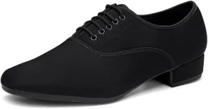 Men's Ballroom Dance Shoes, Professional Lace-Up Dancing Shoes 1Inchs Heel Latin Salsa Tango Shoes