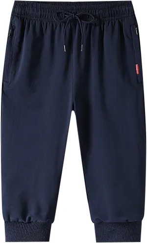 Men's Cargo Pants Casual Linen Drawstring Waist Pant Sweatpant Joggers Loose Beach Walking Running Jogger