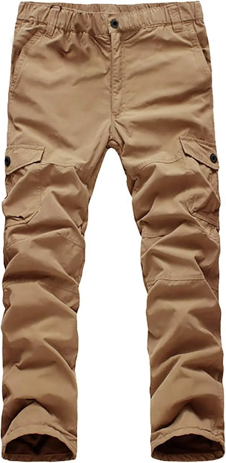 Mens Cargo Pants Relaxed Fit Tactical Pants Cargo Work Pants Cotton Trousers with Pockets Work Pants
