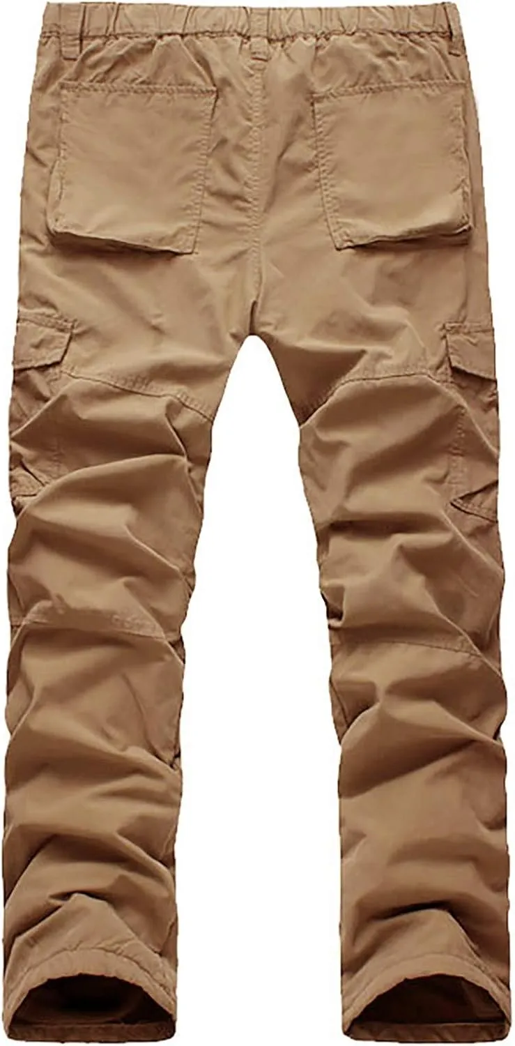 Mens Cargo Pants Relaxed Fit Tactical Pants Cargo Work Pants Cotton Trousers with Pockets Work Pants