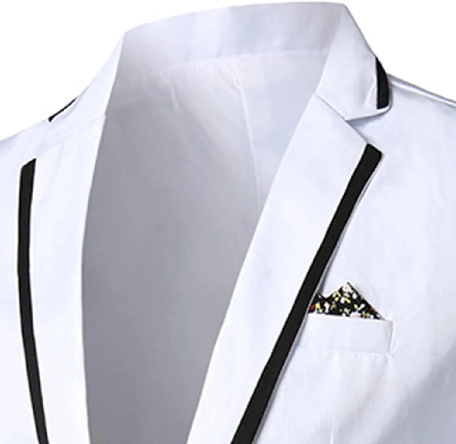 Men's Casual Slim Fit Sport Coat Solid One Button Notched Lapel Suit Jacket Lightweight Daily Tuxedo Blazer
