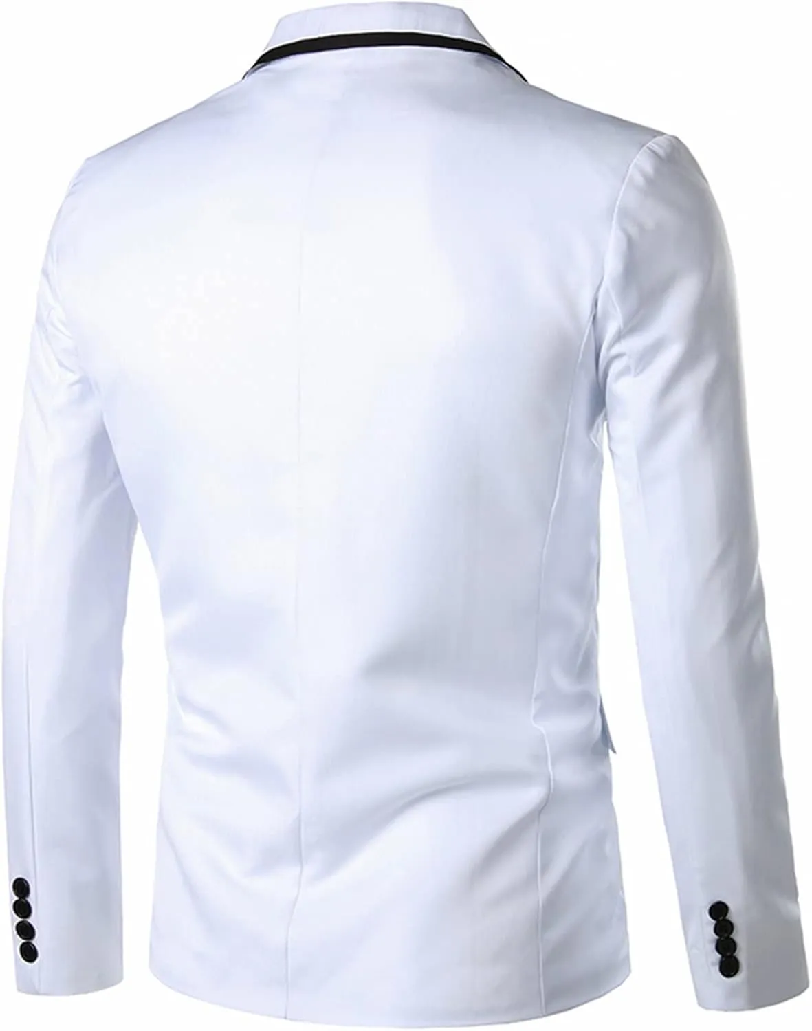 Men's Casual Slim Fit Sport Coat Solid One Button Notched Lapel Suit Jacket Lightweight Daily Tuxedo Blazer