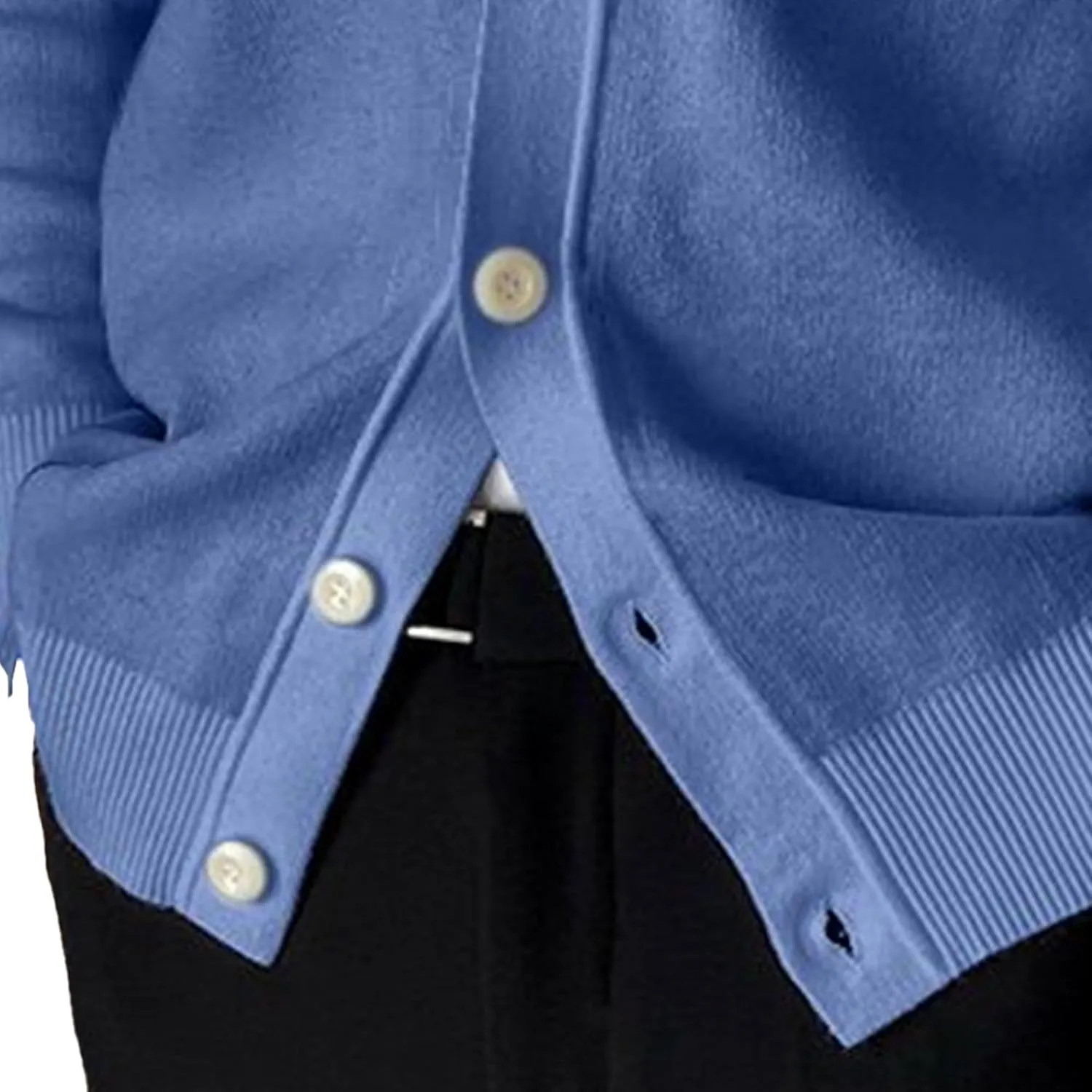 Men's Lapel Cardigan Sweater Knit Polo Long Sleeve Button Cardigans Slim Fit Casual Ribbed Knitted Jacket