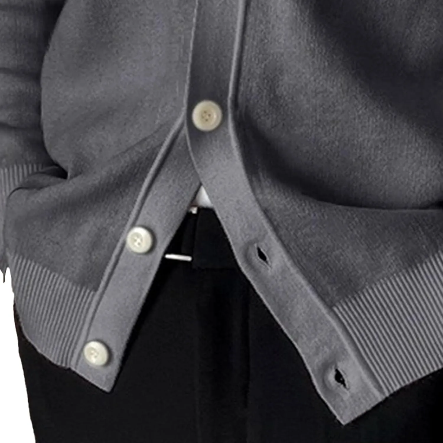 Men's Lapel Cardigan Sweater Knit Polo Long Sleeve Button Cardigans Slim Fit Casual Ribbed Knitted Jacket