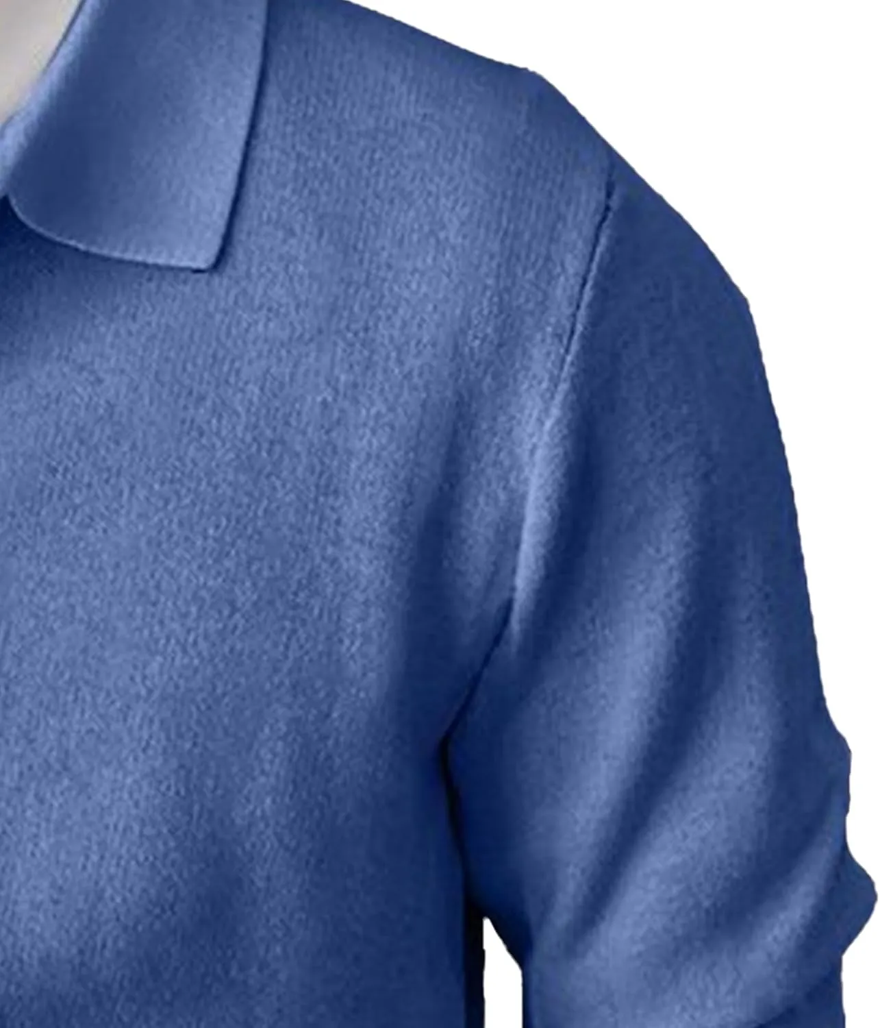 Men's Lapel Cardigan Sweater Knit Polo Long Sleeve Button Cardigans Slim Fit Casual Ribbed Knitted Jacket