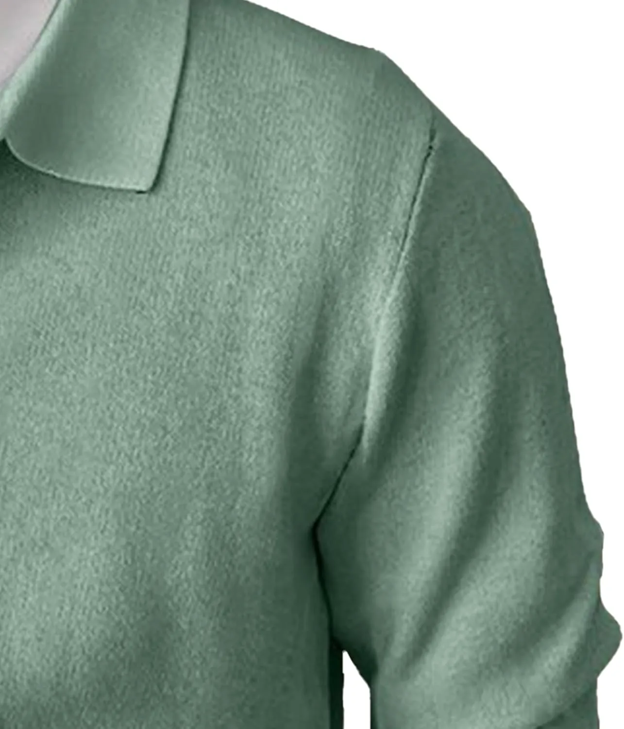 Men's Lapel Cardigan Sweater Knit Polo Long Sleeve Button Cardigans Slim Fit Casual Ribbed Knitted Jacket